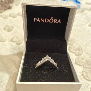 Pandora Princess wishbone ring